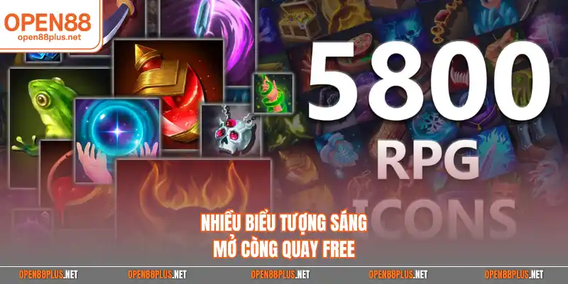 Nhiều biểu tượng sáng mở vòng quay free
