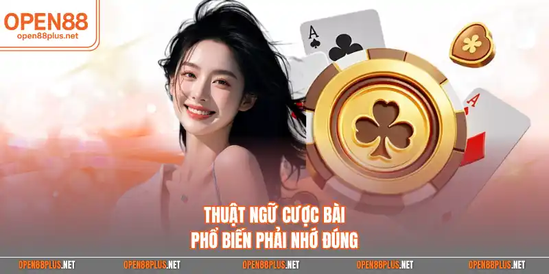 Thuật ngữ cược bài phổ biến phải nhớ đúng