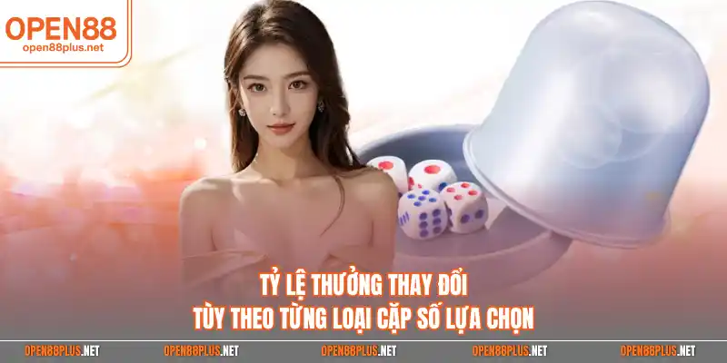 Tỷ lệ thưởng thay đổi tùy theo từng loại cặp số lựa chọn